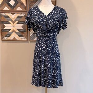 Double RL RRL Ralph Lauren Floral Tie Back Ruffle Dress 2 / Small